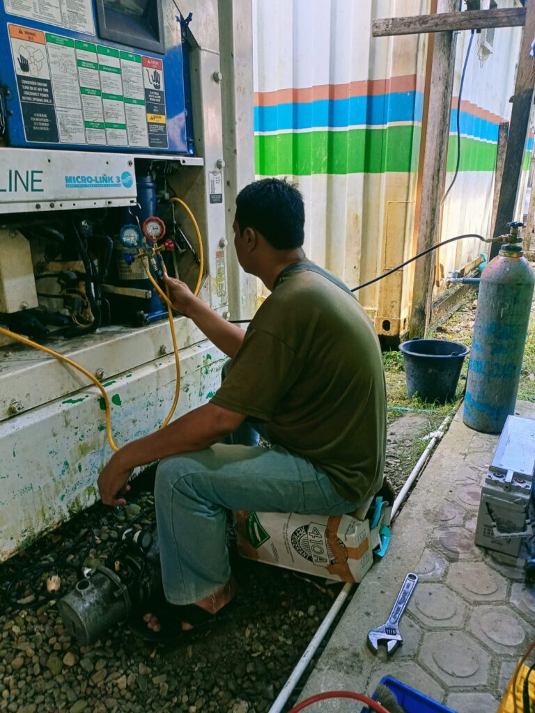 Perbaikan Freezer Container (Pabrik Es Krim Gunung Sitoli)