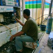 Perbaikan Freezer Container (Pabrik Es Krim Gunung Sitoli)